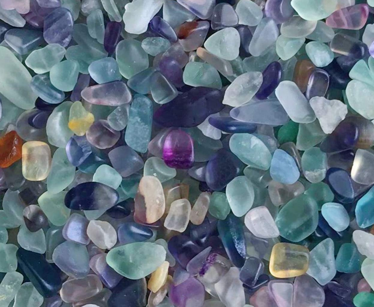 Rainbow Fluorite Crystal Chips