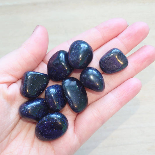 Blue Goldstone Tumblestone