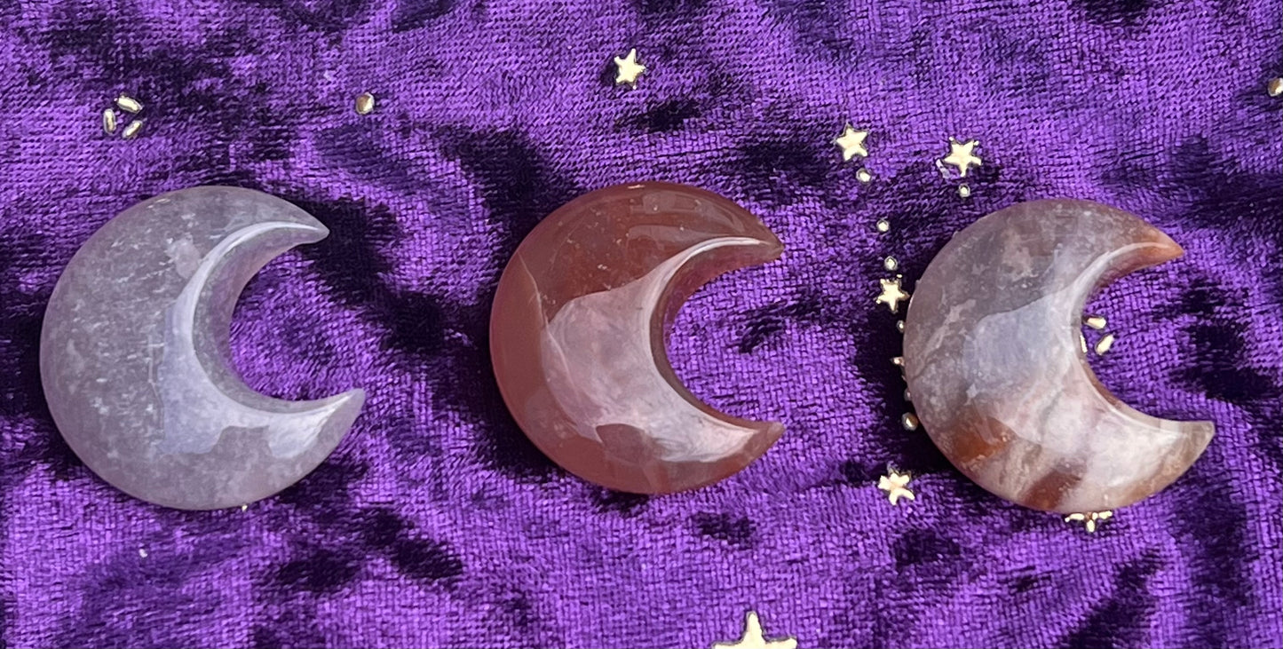 Agate Moon Carving