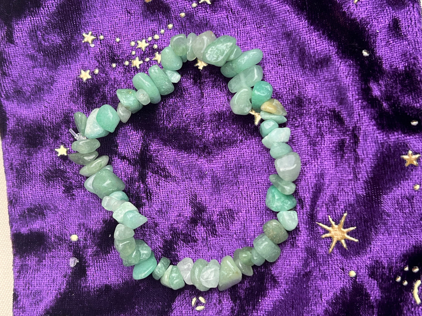 Green Aventurine Crystal Chip Bracelet