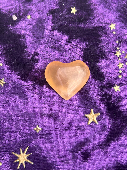 Honey Calcite Mini Heart