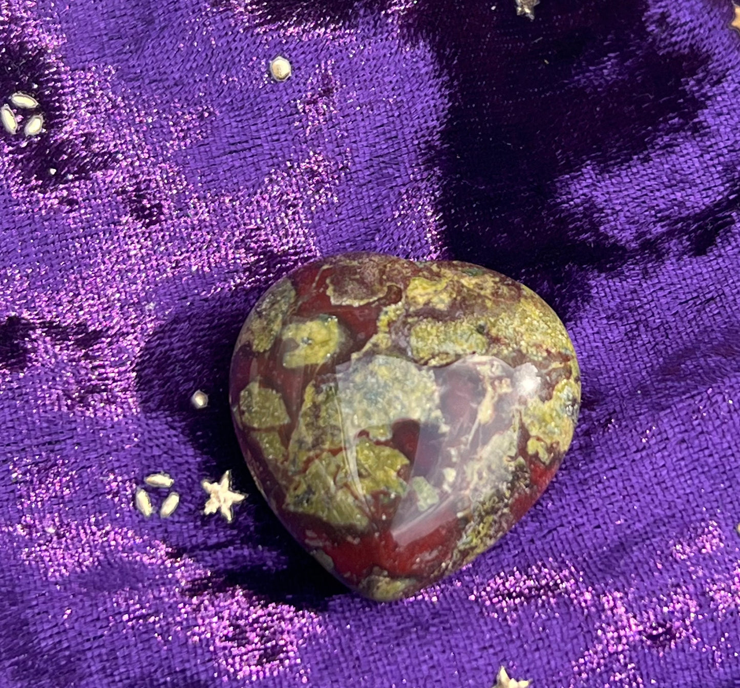 Dragon Blood Jasper Heart